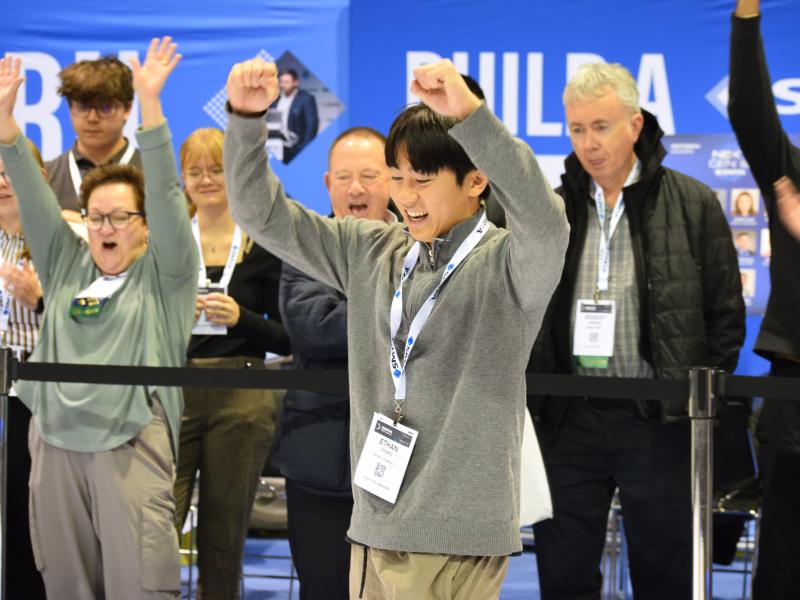 Students cheering