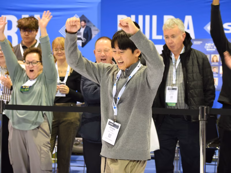 Students cheering